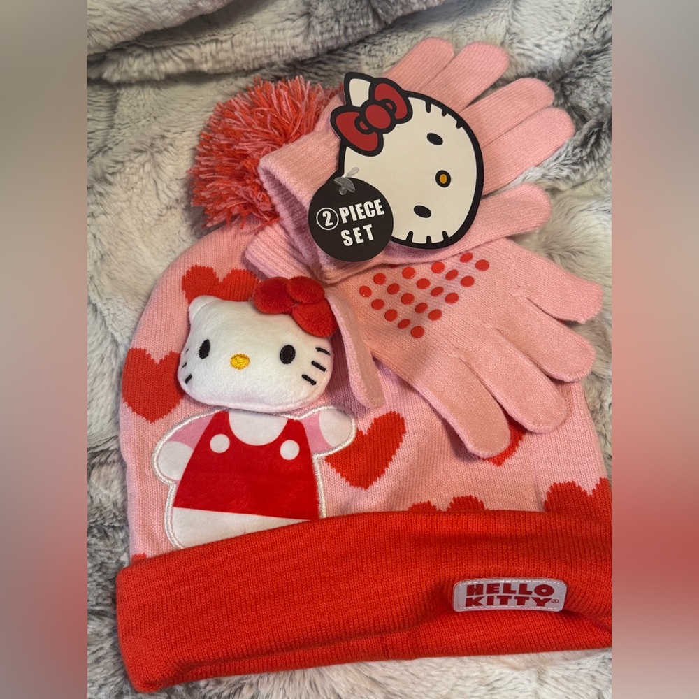 Sanrio/Hello Kitty - Two Piece Toboggan & Glove Set - KIDS - BRAND NEW